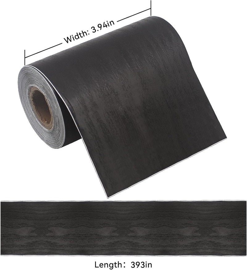 seonta Dark Walnut Wallpaper Border Mirror Frame Removable Waterproof Wood Grain Repair Tape 4 inch X 32.8ft Self Adhesive Grain Repair Patch for Tables, Chairs, Doors, Windows, Floors - Image 4